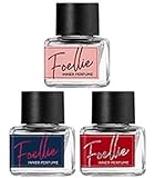 Foellie Eau de Inner Attractive Scents Fragrance (5ml 0.16 oz 3Bottles) Set, Female Perfume