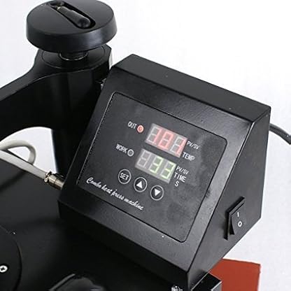 ZENY Digital Heat Press Transfer 6 in 1 Swing Away Heat Press Machine for T-Shirt Mug Hat Plate Cap（6in 1） - Image 4