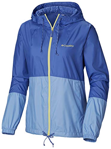 Columbia Women's Plus Size Flash Forward Windbreaker, Arctic Blue/White Cap, 3X