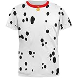 Dog Dalmatian Costume Red Collar All Over Adult T-Shirt
