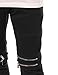 JD Apparel Men's Slim Fit Biker Jogger Pants with Shirring Detail