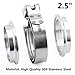 EVIL ENERGY 2.5 Inch V Band Clamp with Flange Male Female Quick Release Stainless Steel