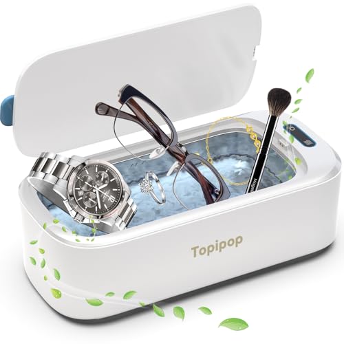 Topipop Ultraschallreinigungsgerät, 48000Hz Brillenreinigungsgerät