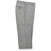 Paul Fredrick Men's Wool Sharkskin Flat Front Pants
