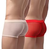 2 Pack Men Boxer Briefs Shorts Soft Underpants