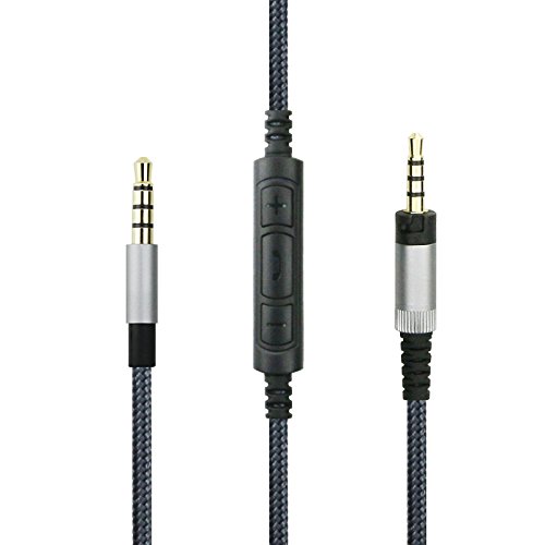 NewFantasia Replacement Cable Compatible with Sennheiser HD4.40, HD 4.40 BT, HD4.50, HD 4.50 BTNC, HD4.30i, HD4.30G Headphone, Remote Volume & Mic Compatible with Samsung Galaxy Xiaomi Huawei Android