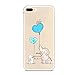 iPhone 7 Plus Case,iPhone 8 Plus Case,Cute Novelty Animal Pattern on Soft TPU Silicone Protective Skin Ultra Slim Clear with Unique Design Bumper Back Cover for iPhone 7 Plus 8 Plus,Elephant Bunny