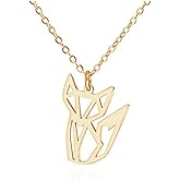 AOCHEE Fox Necklace Rose Gold Fox Origami Necklace Fox Pendant Necklace for Women Animal Jewelry