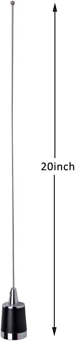 HYS TCJ-N1 Dual Band NMO 144Mhz/430Mhz Mobile FM Tranceiver 2M/70cm Antenna with 13 ft RG58 Coax Cable NMO to UHF PL259 Connector for Yaesu Kenwood HYT Vertex Icom Mobile Radios: GPS & Navigation