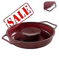 KeepingcooX Large Doughnut Shape Silicone Fluted Bundt Round Cake Pan with Handles, Steel Frame to Anti-deformed | Nonstick Bakeware, 9.65 x 1.77-Inches, Top Quality
