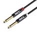 iXCC [10Feet] Guitar Instrument Cable, 6.35mm 1/4" TS to 6.35mm 1/4" TS Adapter, Gold Plated Stereo Audio Converter for Electric Guitar, bass Guitar, Electric Mandolin, pro Audio primary