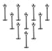 CrazyPiercing 10PCS 16G Stainless Steel 3mm Ball Labret Monroe Lip Ring/Tragus/Helix Earring Stud Barbell Body Piercing Jewelry (10mm)