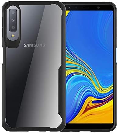 VenSen Clear TPU Case for Samsung Galaxy A7 2018,Shock Absorption Bumper Protective Case Cover for GalaxyA7 2018 (Black)
