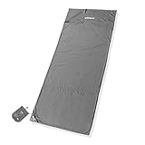 WGOOT Sleeping Bag Liner Travel and Camping Sheet with Built-in Sack Bag, One of Softest & Most Convenient Sleep Sack