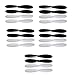 AFUNTA Propeller Blades Protection Guard Cover Compatible X4 H107 H107L H107C H107D Quadcopter, 5 Sets Replacement Propeller Blades Props - Black/White