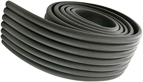 TUKA Universel Rouleau en Mousse, 200cm x 80mm x 8mm, Epaissir Mousse Antichoc Sécurité épreuvage pour Bébé/Enfants Kits. Tout Usage Anti-Crash Protection, Souple et Flexible, Noir, TKD7002 Black