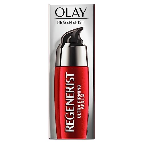 Olay Regenerist Face Serum, Ultra Firming Peptide Day Serum With Amino Peptide Complex II + Vitamin B3, Visibly Firmer Looking Skin, Improves Elasticity, Revitalises Up To 10 Layers Of Skin, 50ml