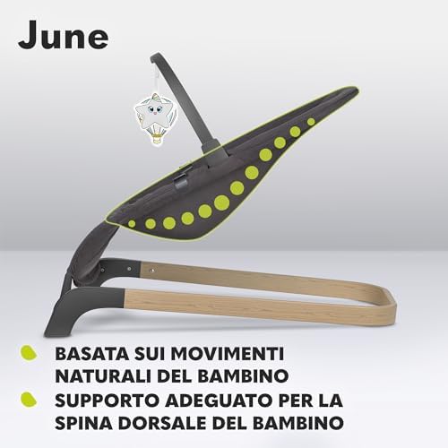 June Sdraietta Dondolo Pieghevole dalla Nascita a 9 kg