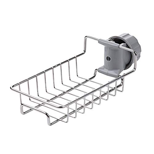 Stainless steel faucet drain rack,Draining Basket Faucet Clip Kitchen Holders Racks Soap Sponge Dishwashing Liquid Drainer Brush Storage Organizer Shelf, Sink Accessories ventilation Drying Shelf