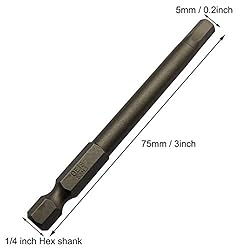 Sipery 10Pcs Hex Head Allen Wrench Drill Bits H5