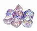 Handan Dice Set DND Polyhedral Dice for Dungeons and Dragons D&D RPG MTG Pathfinder Role Playing Game Table Games Dice Double Color Transparent Swirl Dice (Purple Blue)