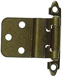 Hardware House 64-4492 Contractor Pack Inset Cabinet Hinge, Antique Brass, 10-Pack