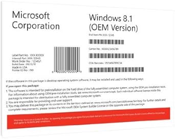 Amazon Com Microsoft Oem Win Pro 8 1 X64 German 1pk Dvd