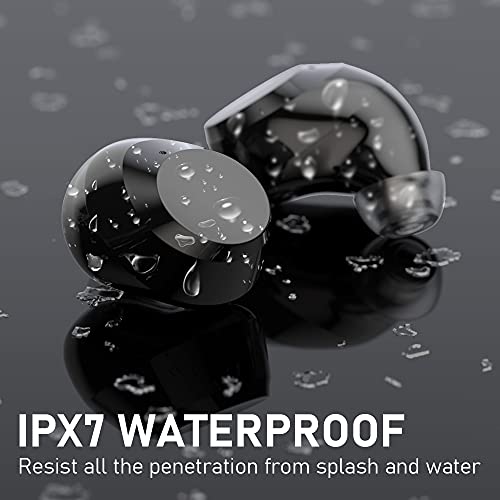 LYCHL Bluetooth Kopfhörer Kabellose Kopfhörer In Ear 8H Single Spielzeit, Sport Ohrhörer mit Passive Noise Cancellation IP7 Wasserdicht, Bluetooth 5.0 Headset mit LED Digitalanzeige Touch Sensoren