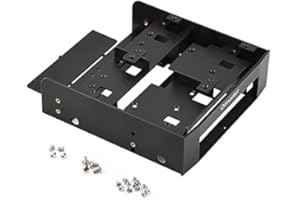5.25 to 3.5 Inch Hard Drive Bracket Kit,PC Mounting Adapter for SSD HDD Installation in Desktop Computer Case