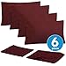 Queen Sheets Burgundy - 6 Piece 1500 Supreme Collection Fine Brushed Microfiber Deep Pocket Queen Sheet Set Bedding - 2 Extra Pillow Cases, Great Value, Queen, Burgundy