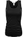 FPT Womens Cotton Spandex Basic Tank Top With Ruched Side (S-3XL)
