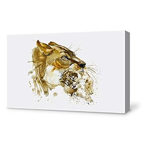 Watercolor Animal Home Artwork for Living Room Bedroom