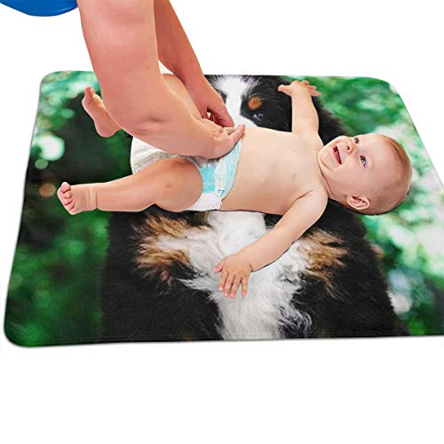 V5DGFJH.B Baby Portable Diaper Changing Pad Bernese Mountain Dog Urinary Pad Baby Changing Mat 31.5" x25.5'' - Thumbnail 4