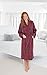 PajamaGram Women's Stewart Plaid Cotton Flannel Robe, Red