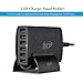 Key Power 60 Watt 12A 6-Port USB Charger Charging Station for Apple iPhone 7 / 6 Plus, iPad / Samsung Galaxy S6 / S6 Edge and More