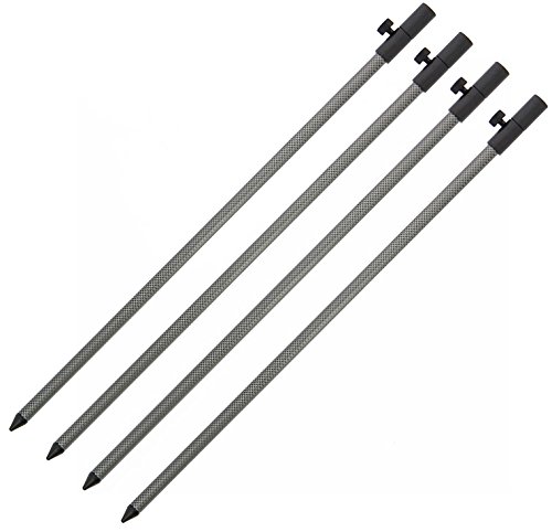 G8DS 4X Aluminium Bank Stick Carbon 50-90 cm Rutenhalter Rutenauflage Rodpod