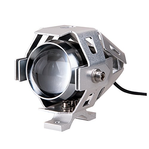 Motorbike Headlight – SODIAL(R) 2x 125W 3000LM CREE LED Motorcycle Motorbike Headlight Driving Spot Fog Lamp, U5 Silver (Light Color:White)