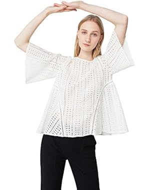 Mango Women's Openwork Cotton Blouse