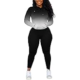 Nimsruc 2 Piece Outfits For Women Sweatsuits Sets Hooded Tracksuit Long Sleeve Pullover Jogger Sweat Pants Set