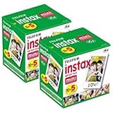 Fujifilm Instax Mini Instant Film, 10 Sheets of 5 Pack × 2 (100 Sheets)