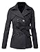 LE3NO Womens Classic Double Breasted Trench Pea Coat Jacket with Pockets
