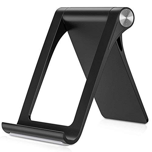 Alimu Cell Phone Stand Holder Desk Dock Compatible Phone X 8 7 6 Plus XS XR Max 6S 5,Pad Mini Pro Air, Samsung Galaxy S10 S9 S8 S7 Edge Plus S6, Smartphone Holder for Desktop Adjustable Foldable