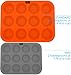 Silicone Muffin Cupcake Baking Pan Tray – Standard Size – 12 Cups – 100% Pure Food Grade non – Stick Silicone – Orange – by Belgoods Bakeware by Belgoods Bakeware