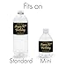 Black and Gold 90th Birthday Party Water Bottle Labels, 90th Birthday Decorations, Waterproof Stickers for Water Bottles - 20 Stickers
