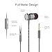 Ectreme Wired Metal in Ear Headphones, Noise Isolating Stereo Bass Earphones with Mic (Gray)