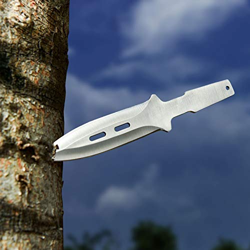 Throwing Knives Set with 6 Knives 7.5 Inches Hunting Knives Silver