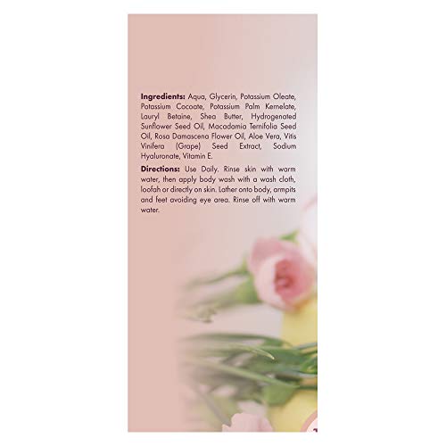Body Wash Women Shower Gel - All Natural Eczema Moisturizing Body Wash For Women Shea Butter Sulfate Free Body Wash Sensitive Skin 100% Pure Raw Shea Butter Deep Moisture Bodywash 12 oz
