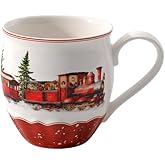 Villeroy & Boch Annual Christmas Edition Collection Mug, Premium Porcelain, Nostalgic Christmas Motif, 5.75 x 4 in, 12.75 oz Capacity, White/Colorful