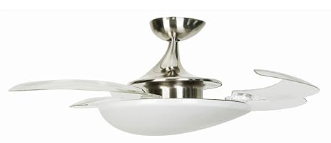 Deckenventilator Fanaway Evo 3 Asymmetric Chrom gebürstet mit ein- und