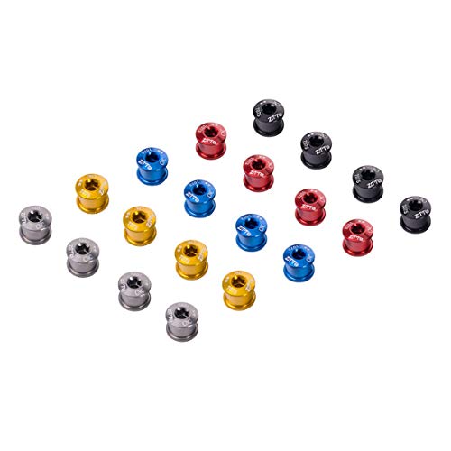 Quanna 5PCS/Set Aluminum Alloy Chainring Bolt Bicycle Chainwheel Screws Road MTB Bicycle Disc Screws for Crankset